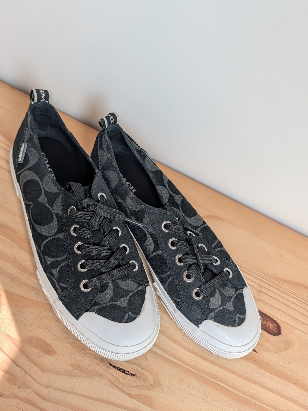 Coach Black Signature Canvas Low-Top Sneakers - Picture 3 of 5